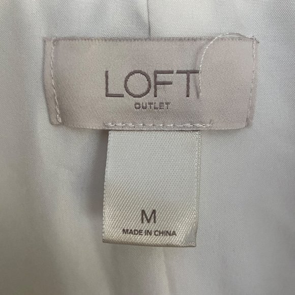 Loft Outlet Women's Ivory Puffer Vest Zip Up Front Zip Pockets Size Medium - Picture 9 of 10